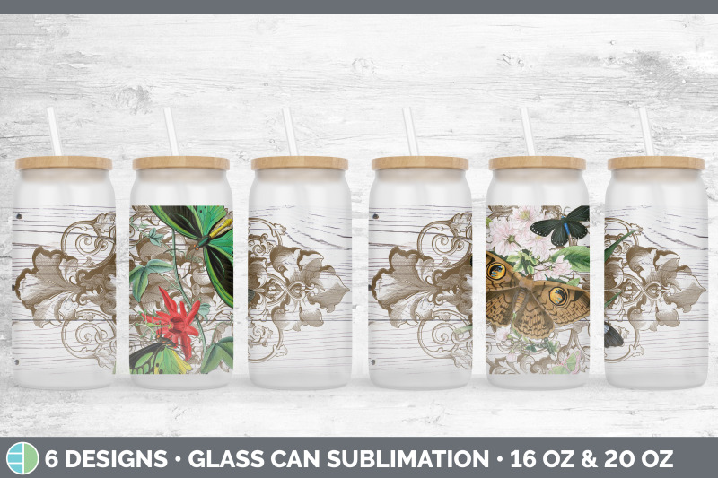 vintage-butterflies-glass-can-sublimation-beer-mason-jar