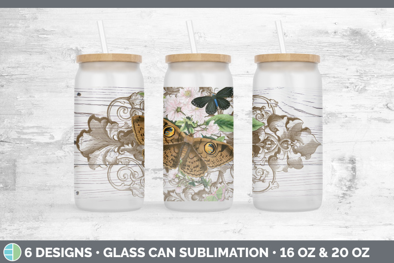 vintage-butterflies-glass-can-sublimation-beer-mason-jar