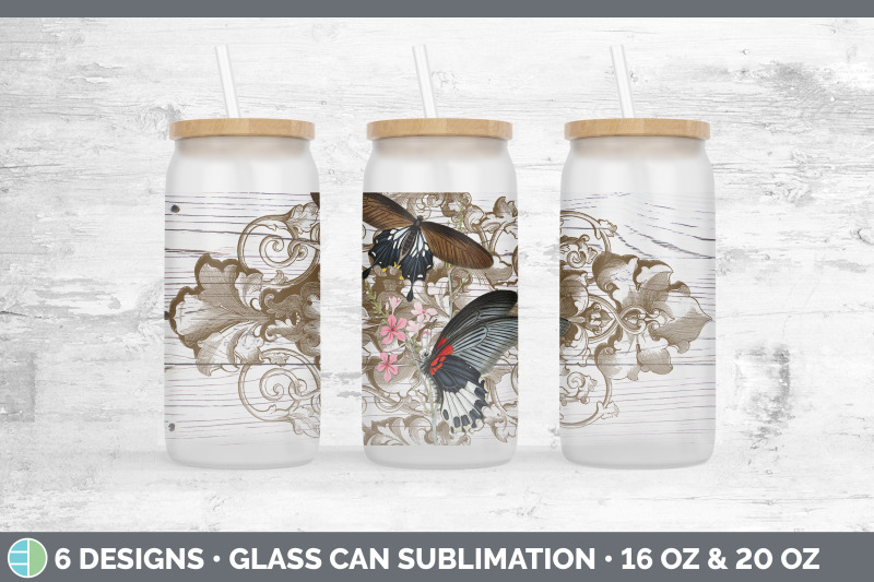 vintage-butterflies-glass-can-sublimation-beer-mason-jar