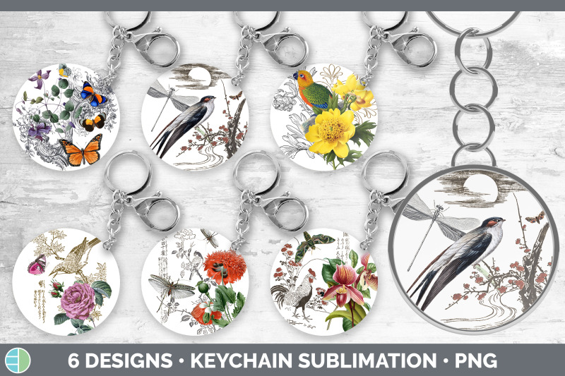 vintage-keychain-bundle-keyring-sublimation-designs