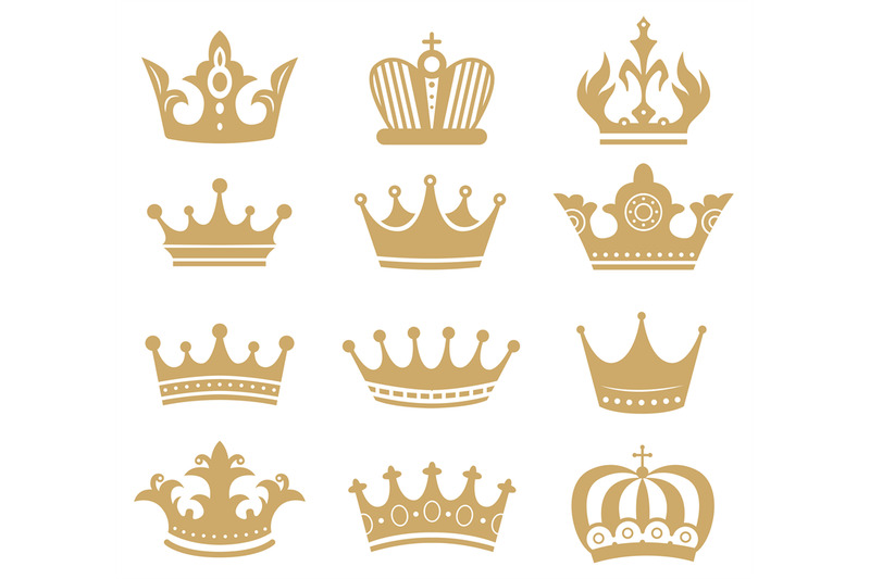 gold-crown-silhouette-royal-king-and-queen-elements-isolated-on-white