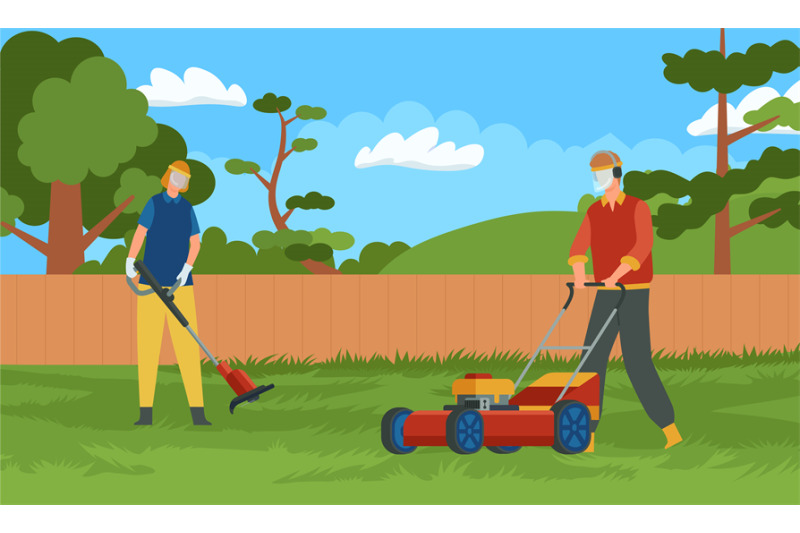 professional-lawn-mowing-and-care-maintenance-handymen-with-protectio