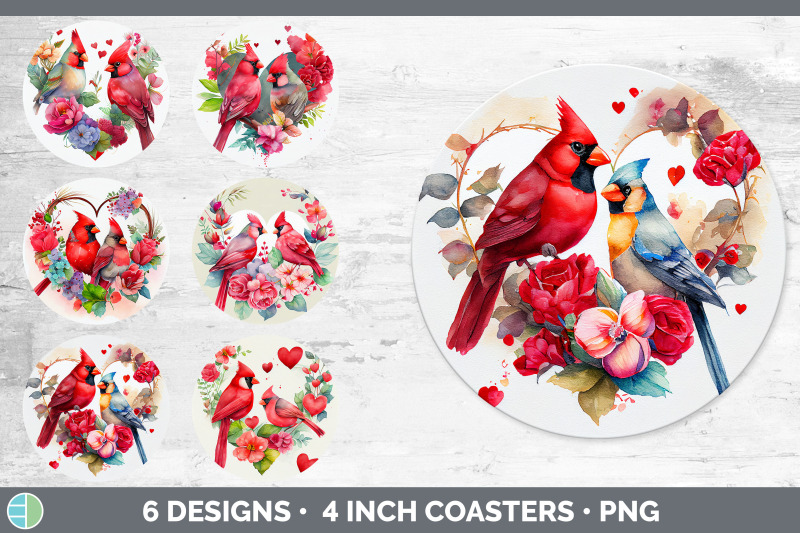 valentines-cardinal-round-coaster-sublimation-designs-bundle