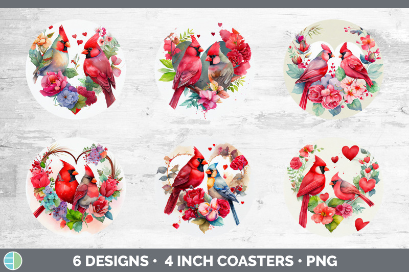 valentines-cardinal-round-coaster-sublimation-designs-bundle