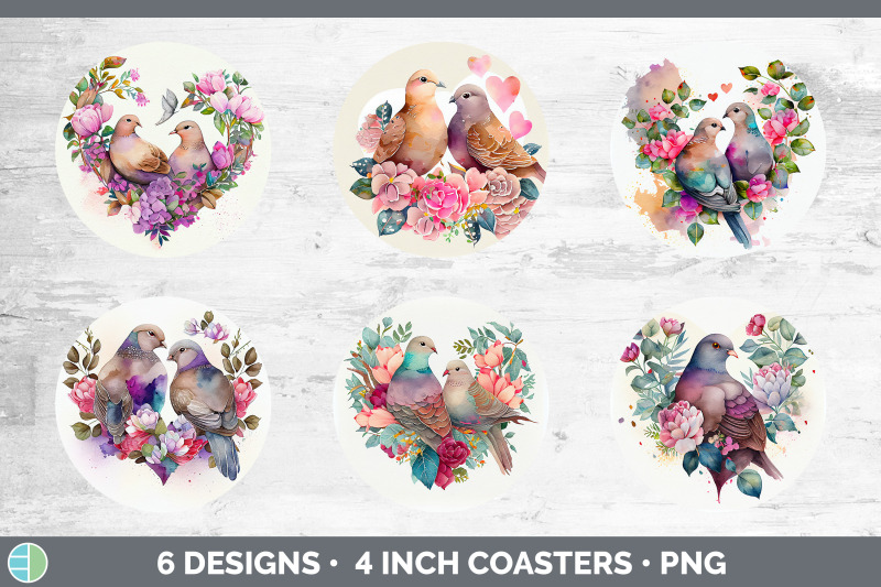 valentines-dove-round-coaster-sublimation-designs-bundle