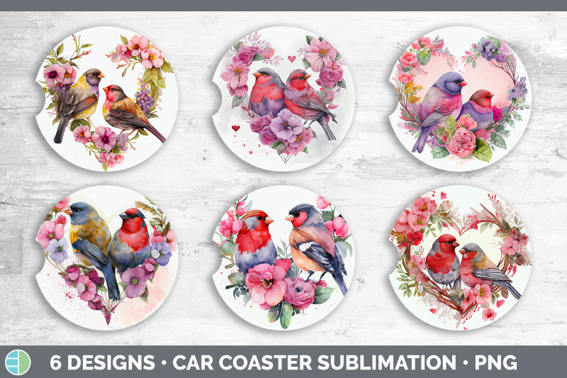 valentines-finch-car-coaster-sublimation-designs-bundle