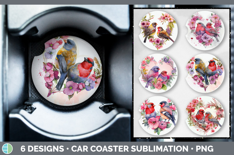 valentines-finch-car-coaster-sublimation-designs-bundle