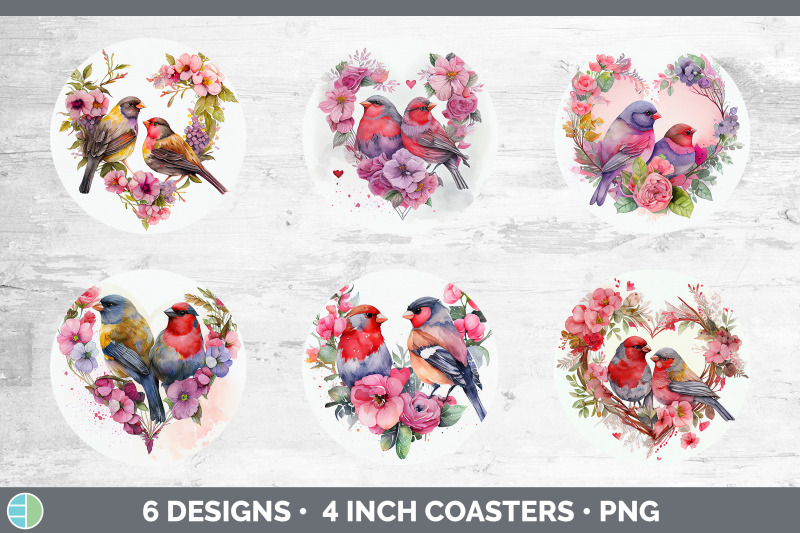 valentines-finch-round-coaster-sublimation-designs-bundle