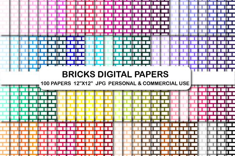 brick-wall-digital-backgrounds-rainbow-bricks-pattern-papers