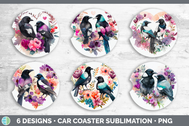 valentines-magpie-car-coaster-sublimation-designs-bundle