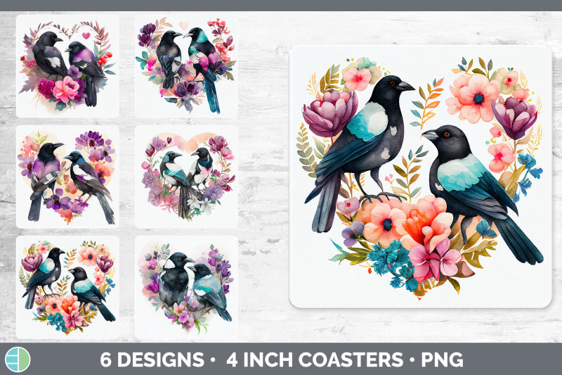 valentines-magpie-square-coaster-sublimation-designs-bundle