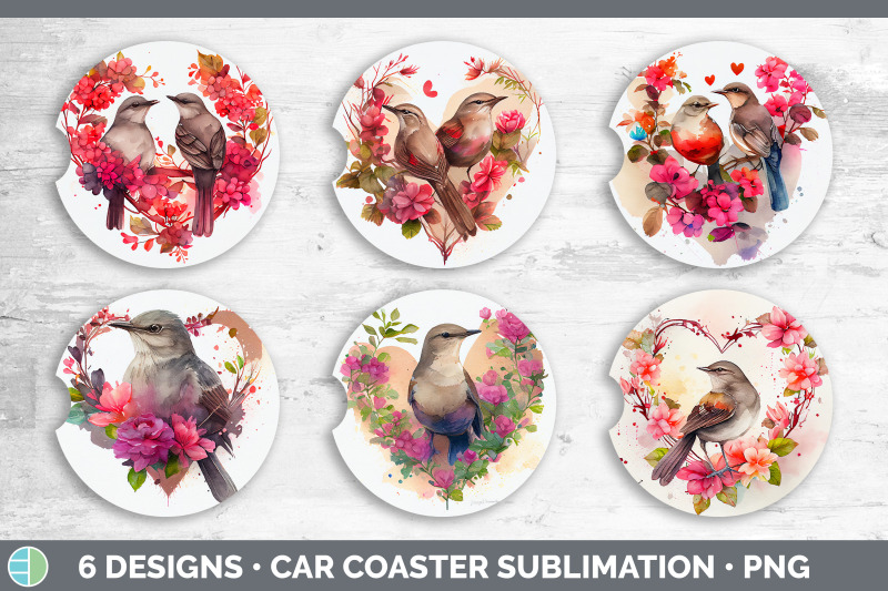 valentines-mockingbird-car-coaster-sublimation-designs-bundle