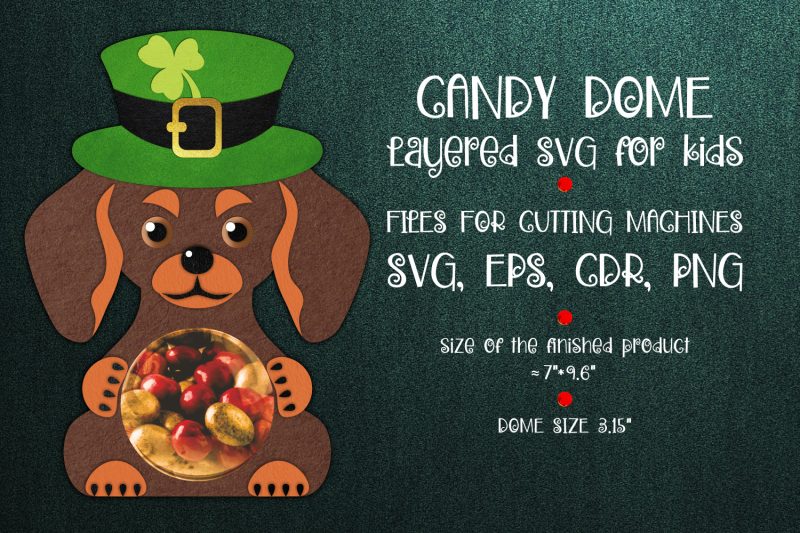 dachshund-candy-dome-patricks-day-paper-craft-template