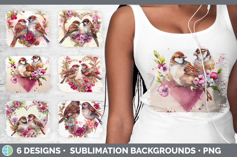 valentines-sparrow-distressed-sublimation-background-panel