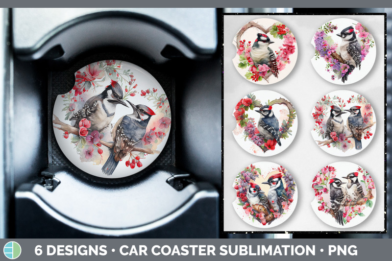 valentines-downy-woodpecker-car-coaster-sublimation-designs-bundle