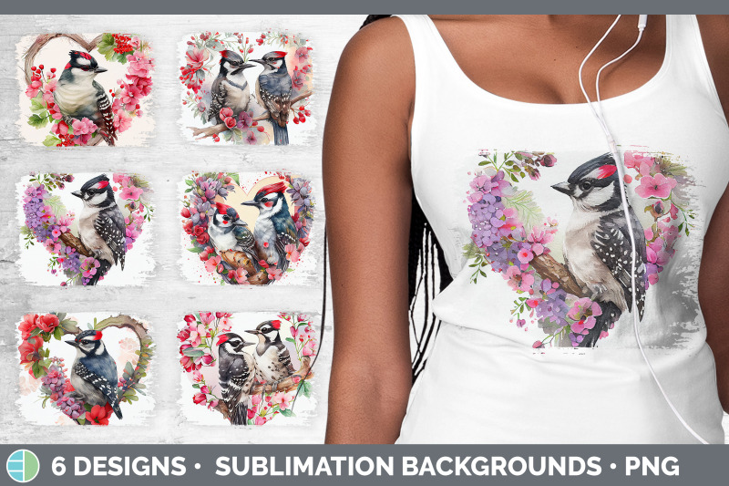 valentines-downy-woodpecker-distressed-sublimation-background-panel