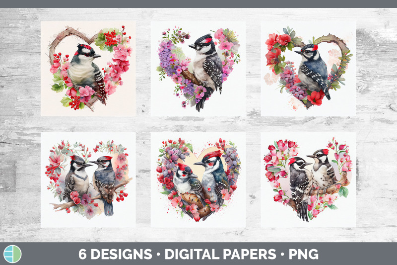 valentines-downy-woodpecker-backgrounds-digital-scrapbook-papers