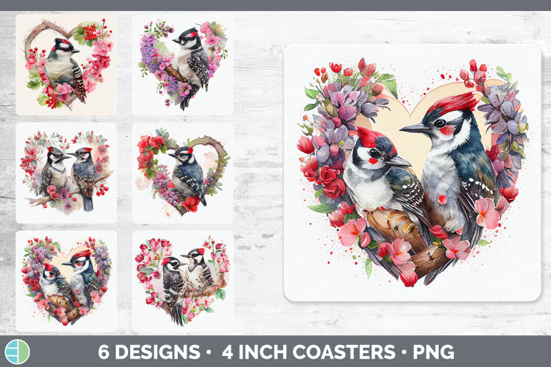 valentines-downy-woodpecker-square-coaster-sublimation-designs-bundl