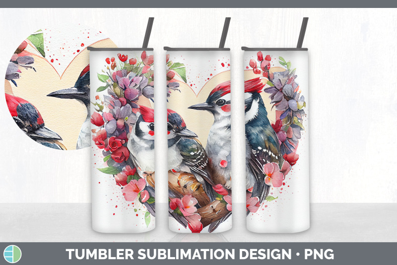 valentines-downy-woodpecker-tumbler-sublimation-bundle