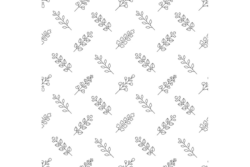 set-of-leaves-and-branches-in-doodle-style