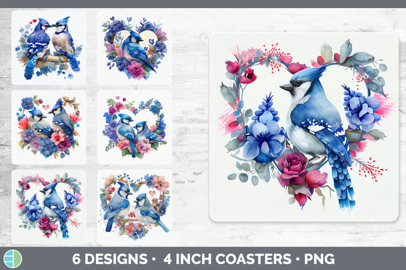 valentines-blue-jay-square-coaster-sublimation-designs-bundle