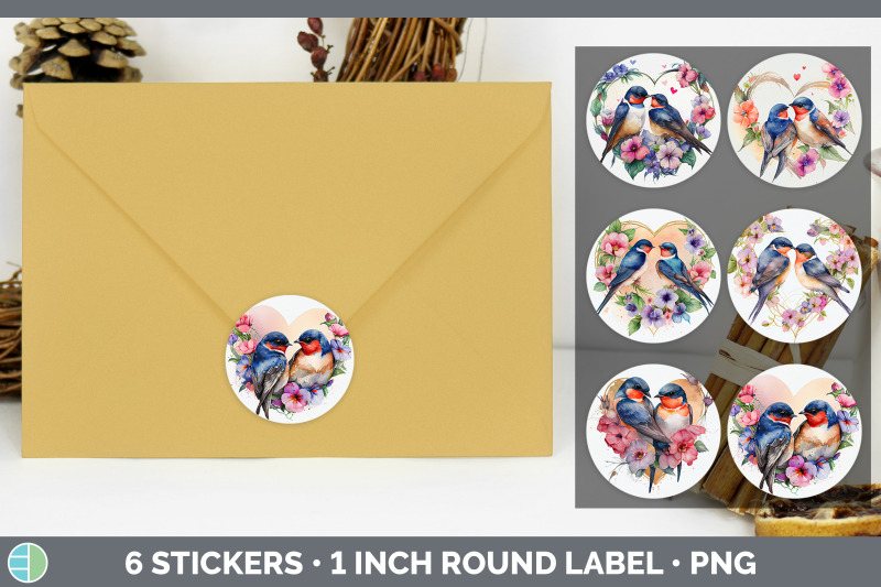 valentines-barn-swallow-stickers-sticker-1in-round-labels-png-design