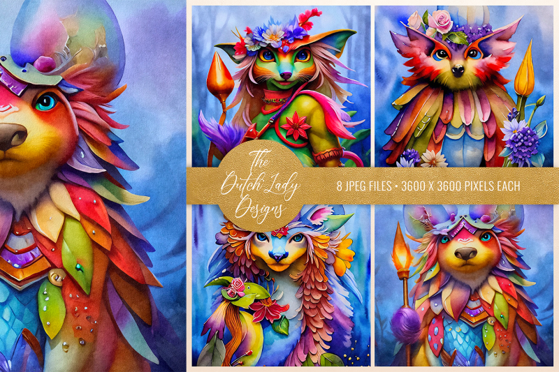 colorful-fantasy-creatures-scrapbook-papers
