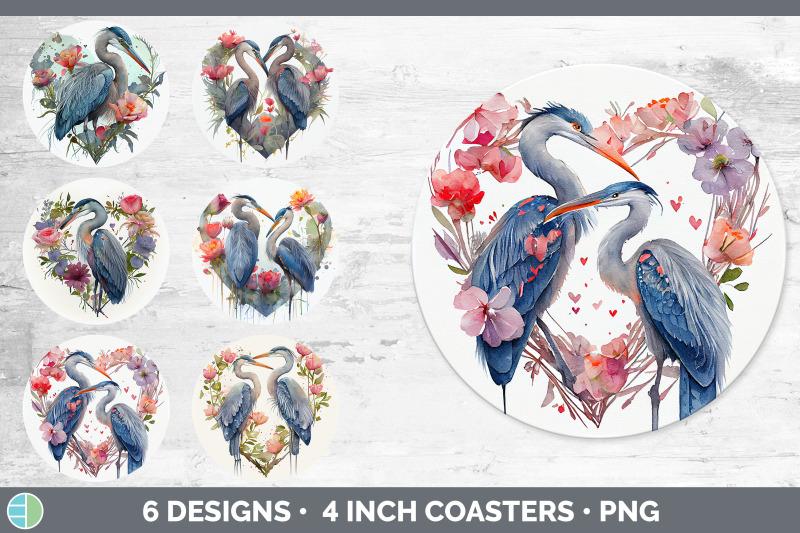 valentines-blue-heron-round-coaster-sublimation-designs-bundle