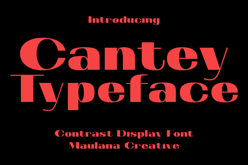 cantey-contrast-display-font