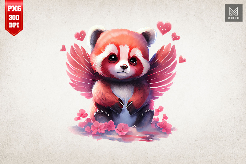 cute-angel-red-panda-valentine-039-s-day