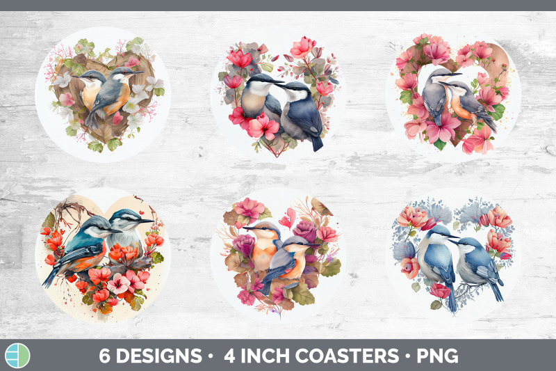 valentines-nuthatch-round-coaster-sublimation-designs-bundle