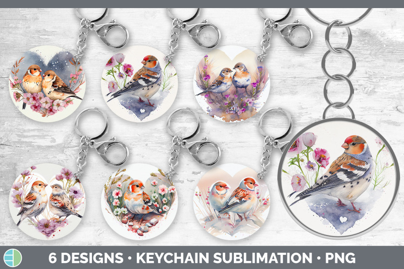 valentines-snow-bunting-bird-keychain-bundle-keyring-sublimation-des