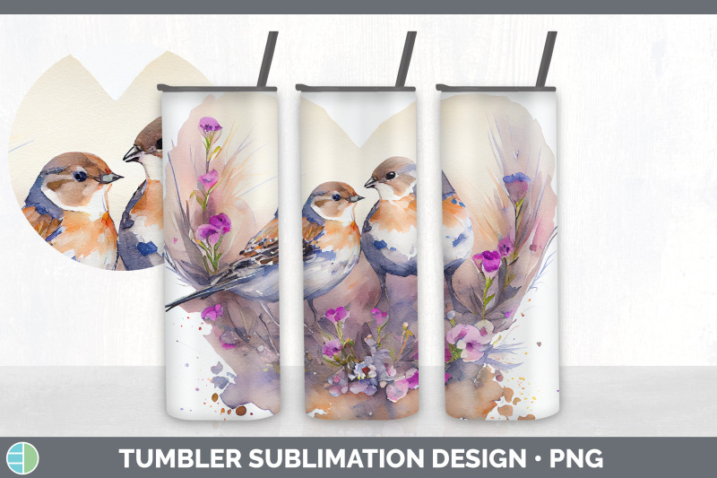 valentines-snow-bunting-bird-tumbler-sublimation-bundle