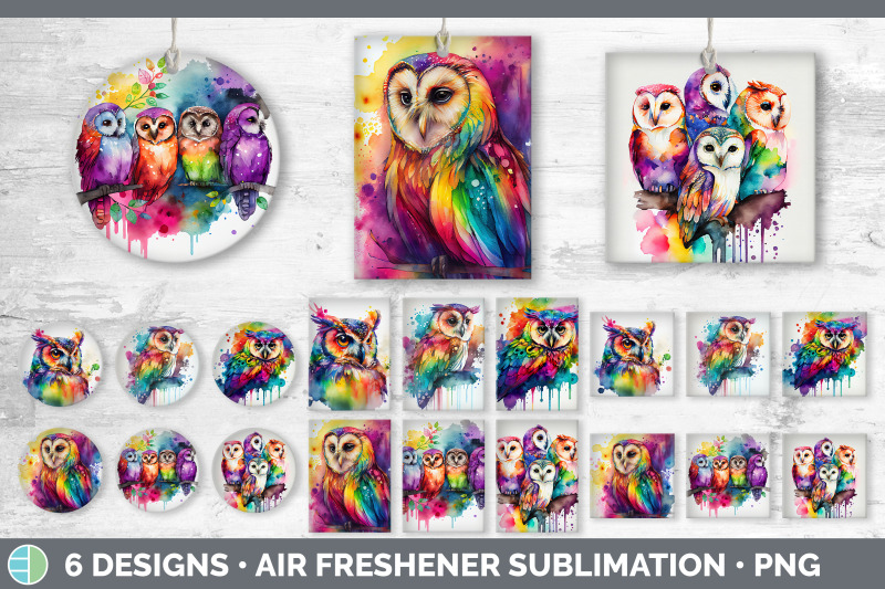 rainbow-owl-air-freshener-sublimation-designs-bundle