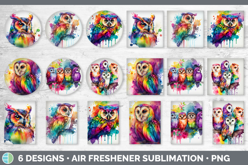 rainbow-owl-air-freshener-sublimation-designs-bundle