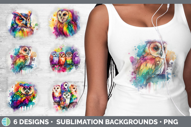 rainbow-owl-background-grunge-sublimation-backgrounds