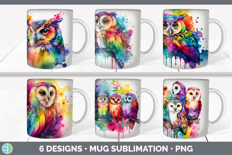 rainbow-owl-mug-sublimation-coffee-cup-background-png