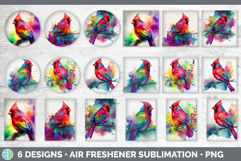 rainbow-cardinal-air-freshener-sublimation-designs-bundle