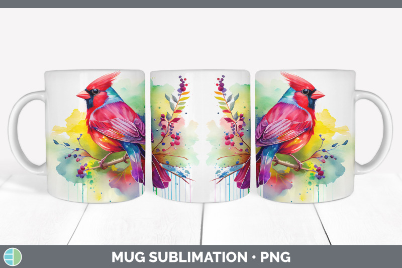 rainbow-cardinal-mug-sublimation-coffee-cup-background-png