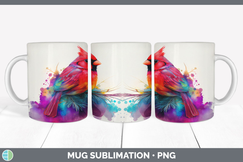 rainbow-cardinal-mug-sublimation-coffee-cup-background-png