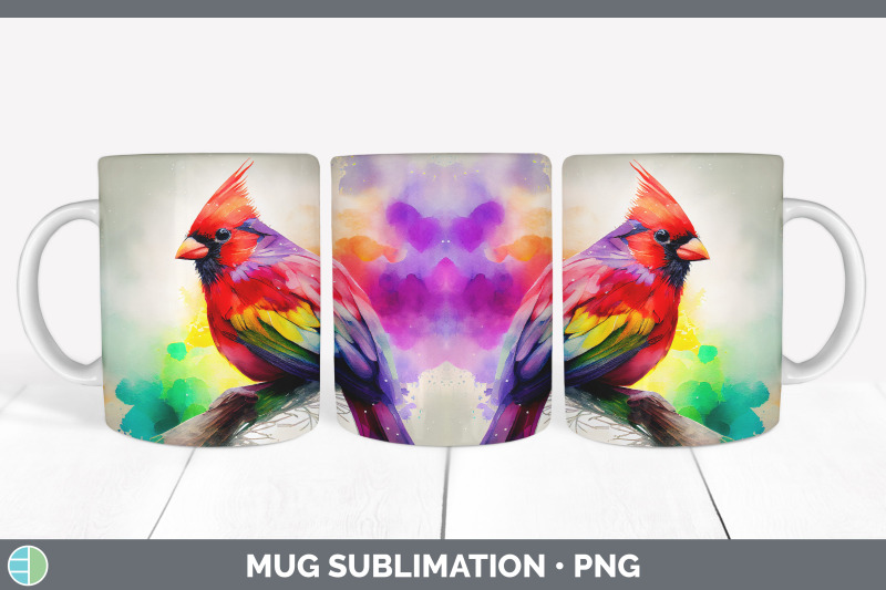 rainbow-cardinal-mug-sublimation-coffee-cup-background-png