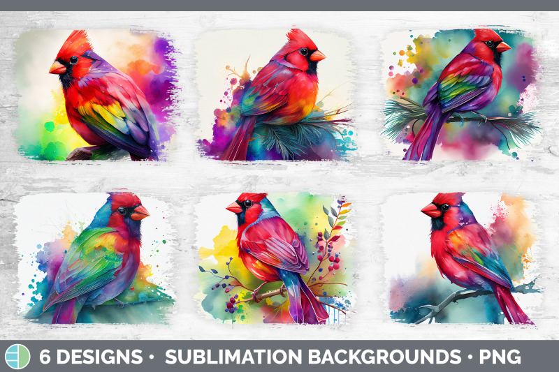 rainbow-cardinal-distressed-sublimation-background-panel