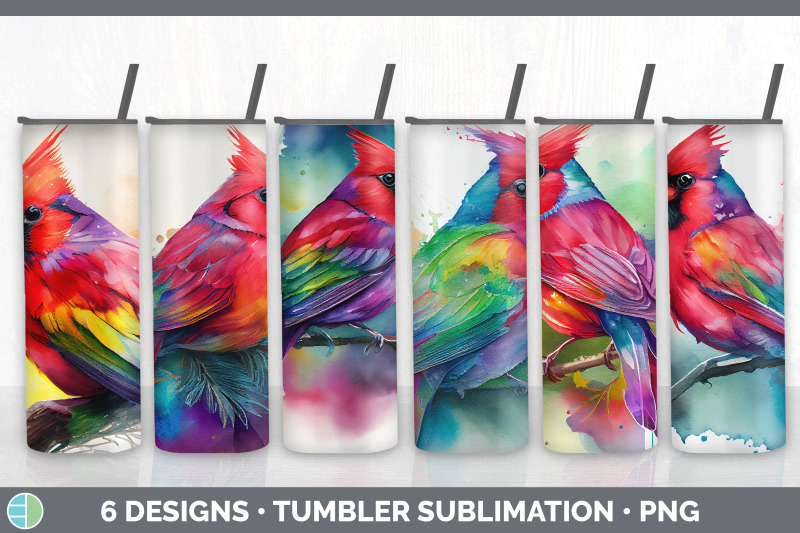 rainbow-cardinal-tumbler-sublimation-bundle