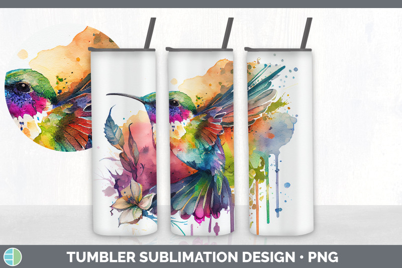 rainbow-hummingbird-tumbler-sublimation-bundle