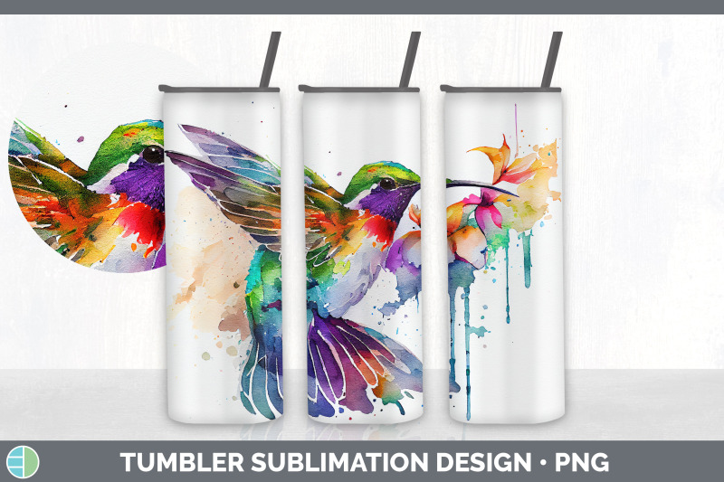 rainbow-hummingbird-tumbler-sublimation-bundle