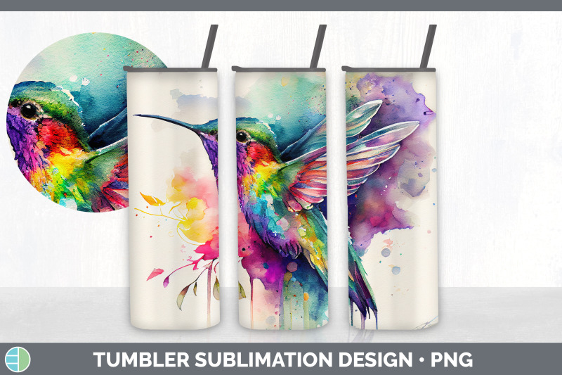 rainbow-hummingbird-tumbler-sublimation-bundle