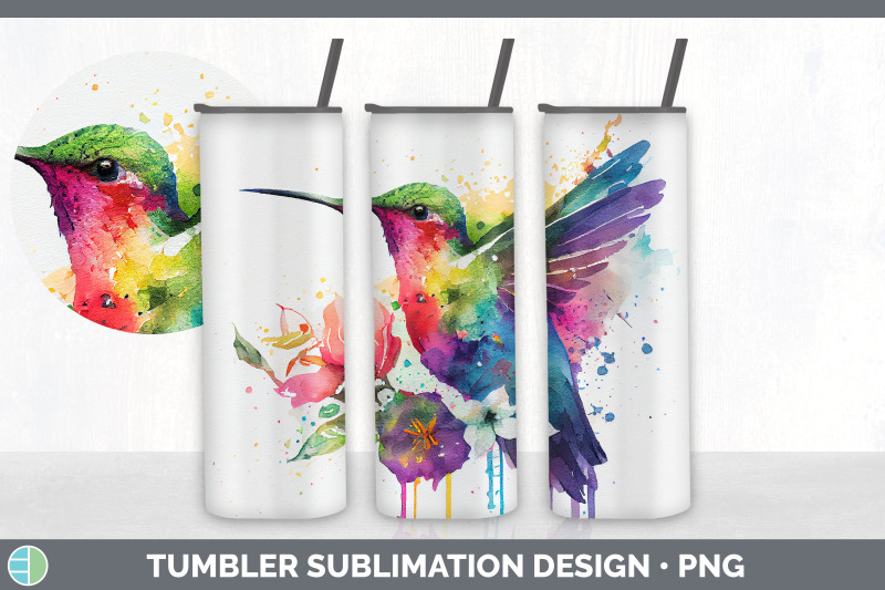 rainbow-hummingbird-tumbler-sublimation-bundle