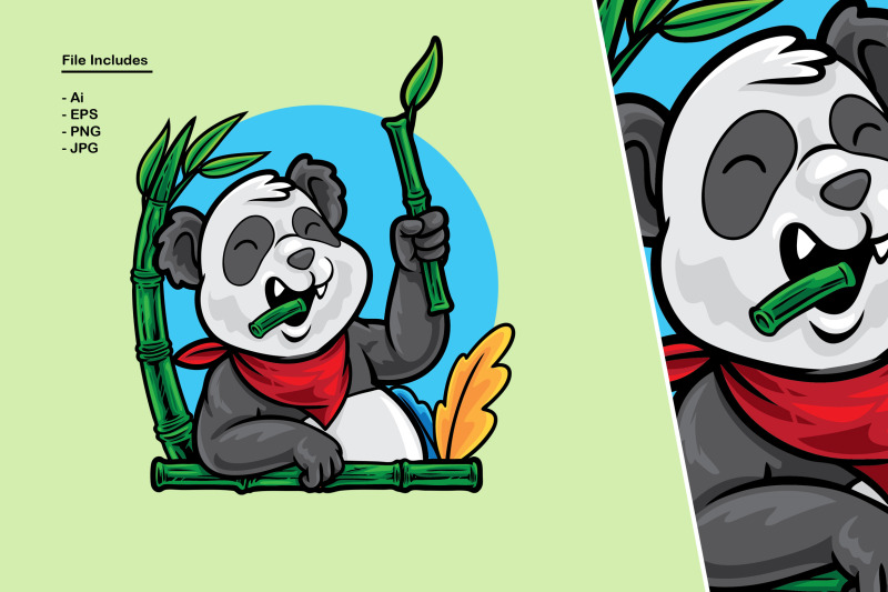 panda-cartoon-eating-bamboo-illustration