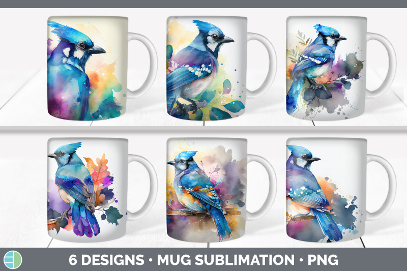 rainbow-blue-jay-mug-sublimation-coffee-cup-background-png