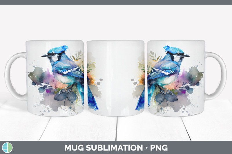 rainbow-blue-jay-mug-sublimation-coffee-cup-background-png